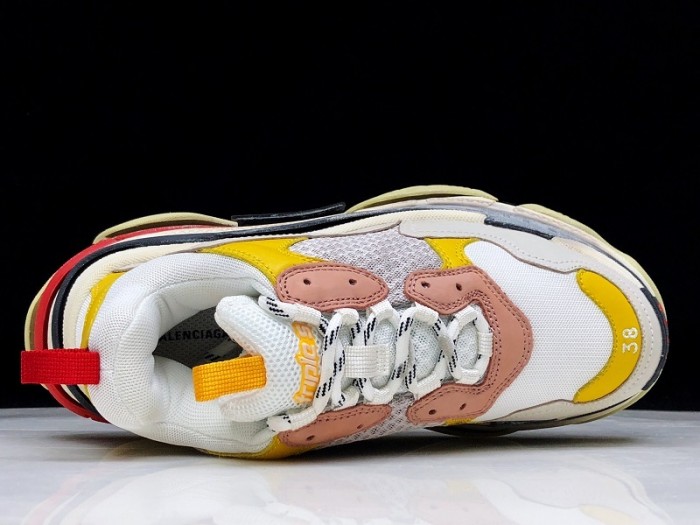 balen triple s cream yellow red 490672 w09o5 9035