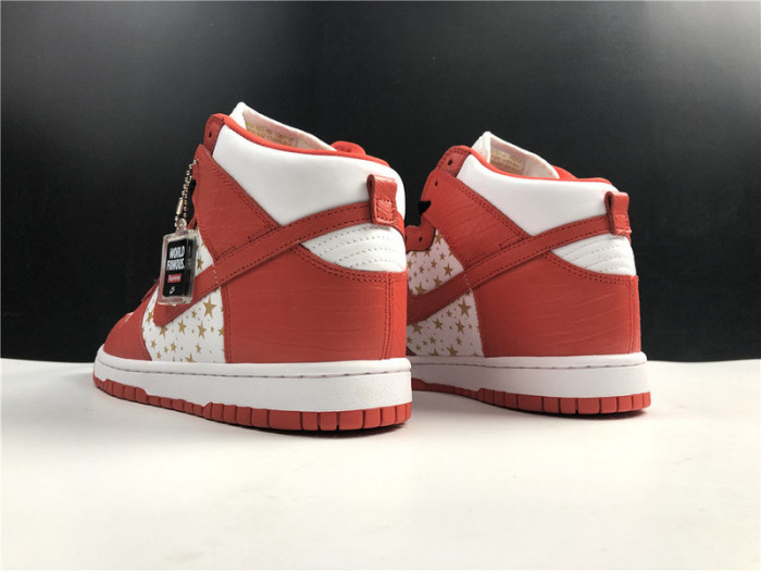 nike dunk high pro sb S*p3eme red stars 307385-161