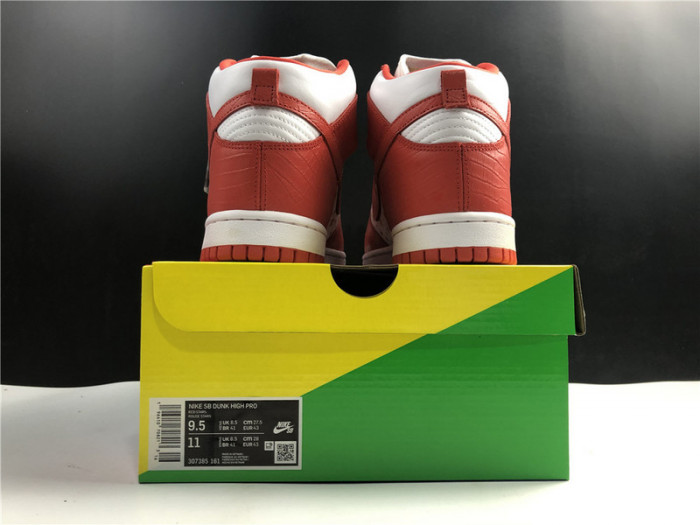 nike dunk high pro sb S*p3eme red stars 307385-161