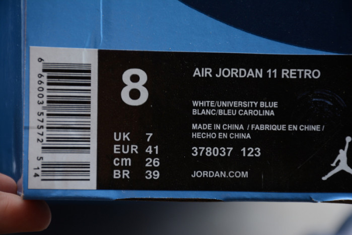air jordan 11 retro unc win like 82 378037-123