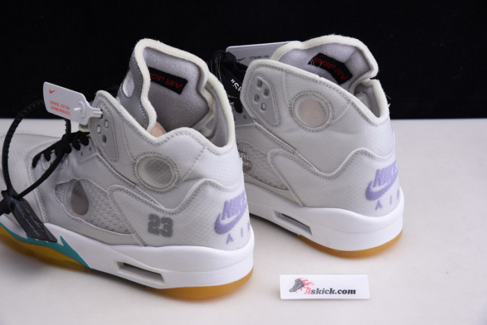 of x air jordan 5 sp grey green ct8480-105