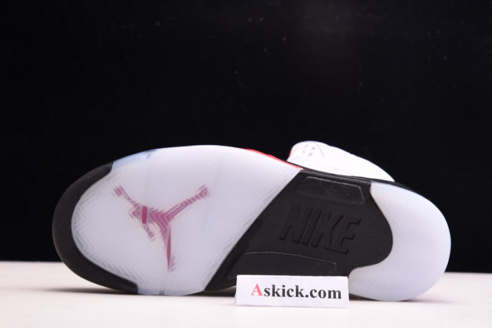air jordan 5 retro fire red silver tongue (2020) da1911-102