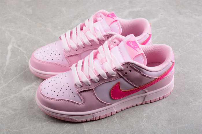 nike dunk low triple pink (gs) dh9765-600