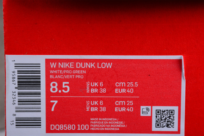 nike dunk low vintage green (w) dq8580-100