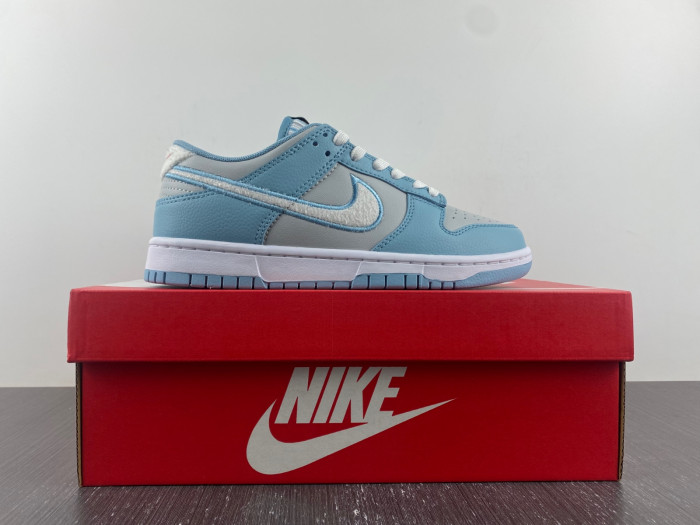 nike dunk low retro fleece worn blue fb1871-011