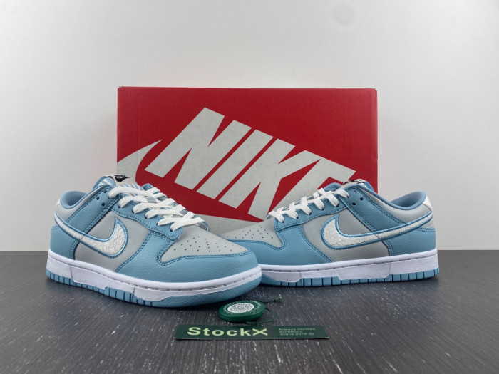 nike dunk low retro fleece worn blue fb1871-011