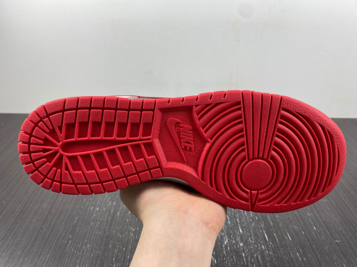 nike dunk low retro white black university red fd9762-061