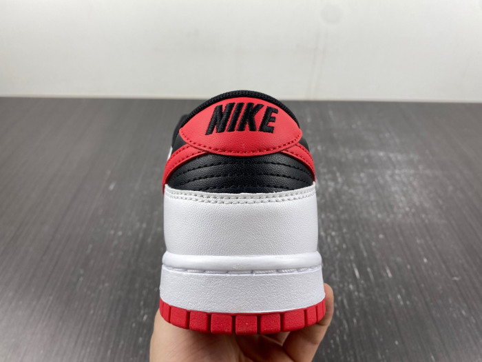nike dunk low retro white black university red fd9762-061