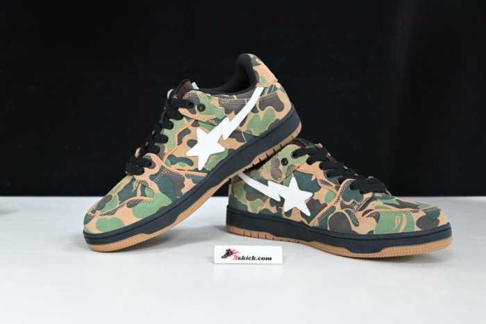 a bathing ape bape sk8 sta abc camo green
