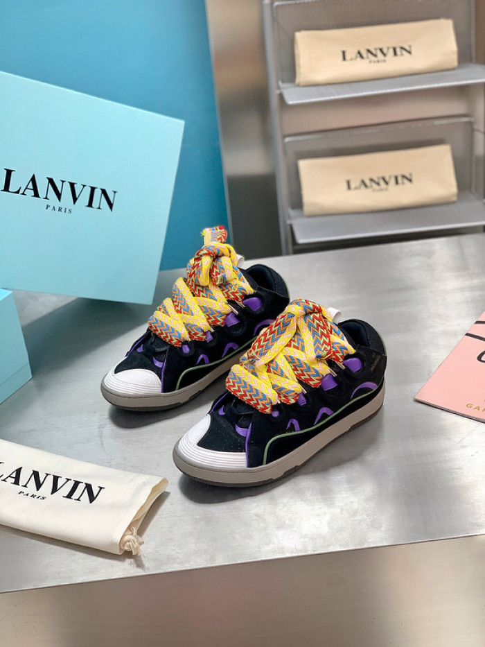 lanv1n leather curb sneakers