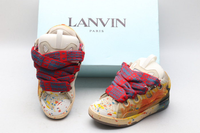 lanv1n leather curb sneakers