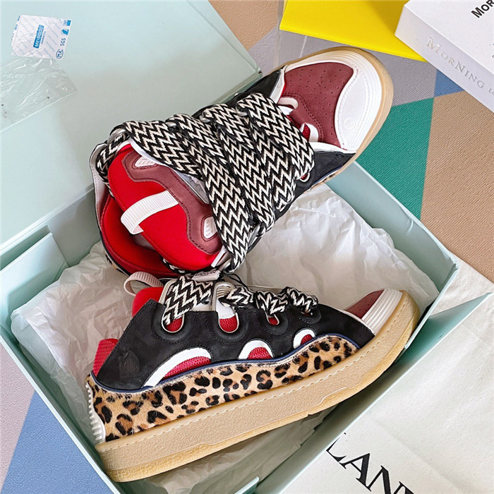 lanv1n leather curb sneakers