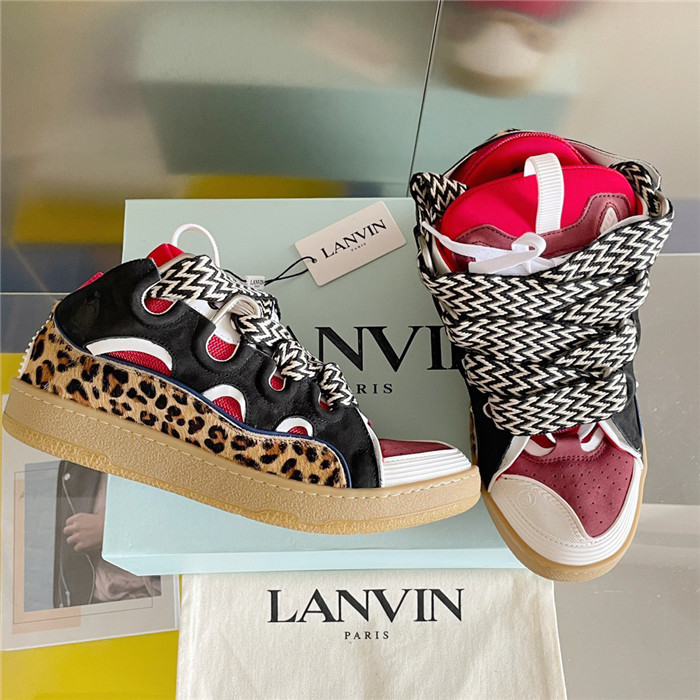 lanv1n leather curb sneakers